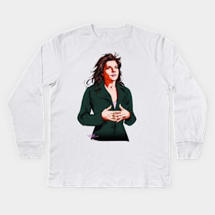 Rosanne Cash - An illustration by Paul Cemmick Kids Long Sleeve T-Shirt